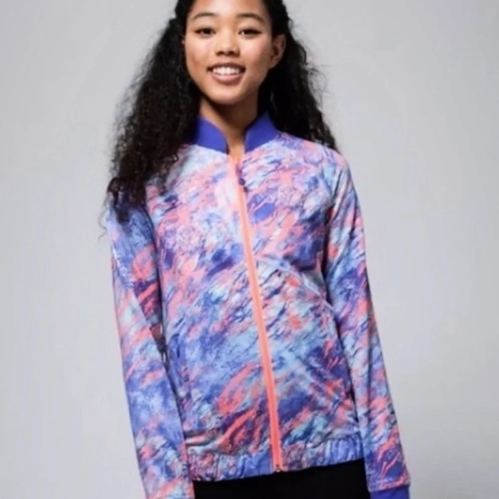Lululemon Ivivva Girls Printed Jacket size 7
